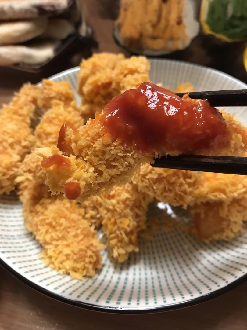 面包糠鸡柳（无油烤箱版）