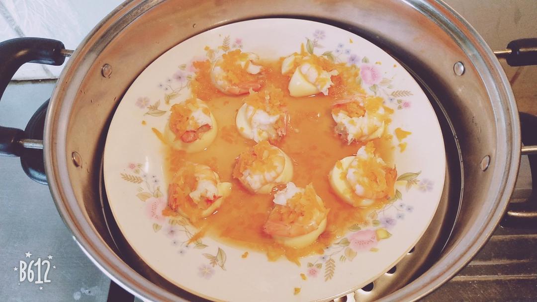 玉子豆腐 蒜茸蒸虾