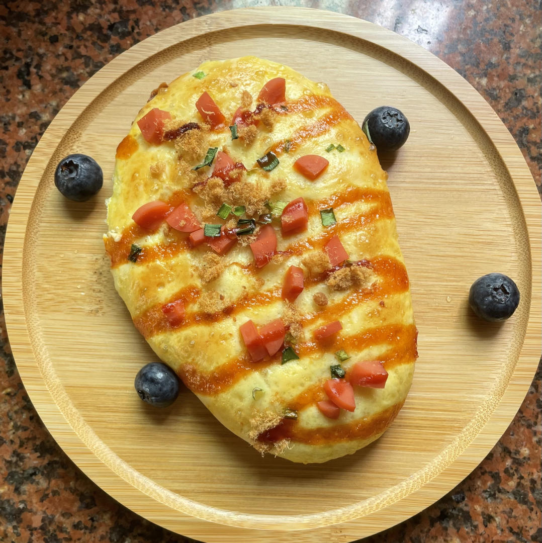 咸香松软❗️巨好吃的香葱肉松火腿面包❗️