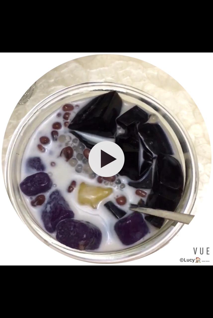 自制鲜芋仙芋圆（另附: 蜜红豆和仙草冻的做法）