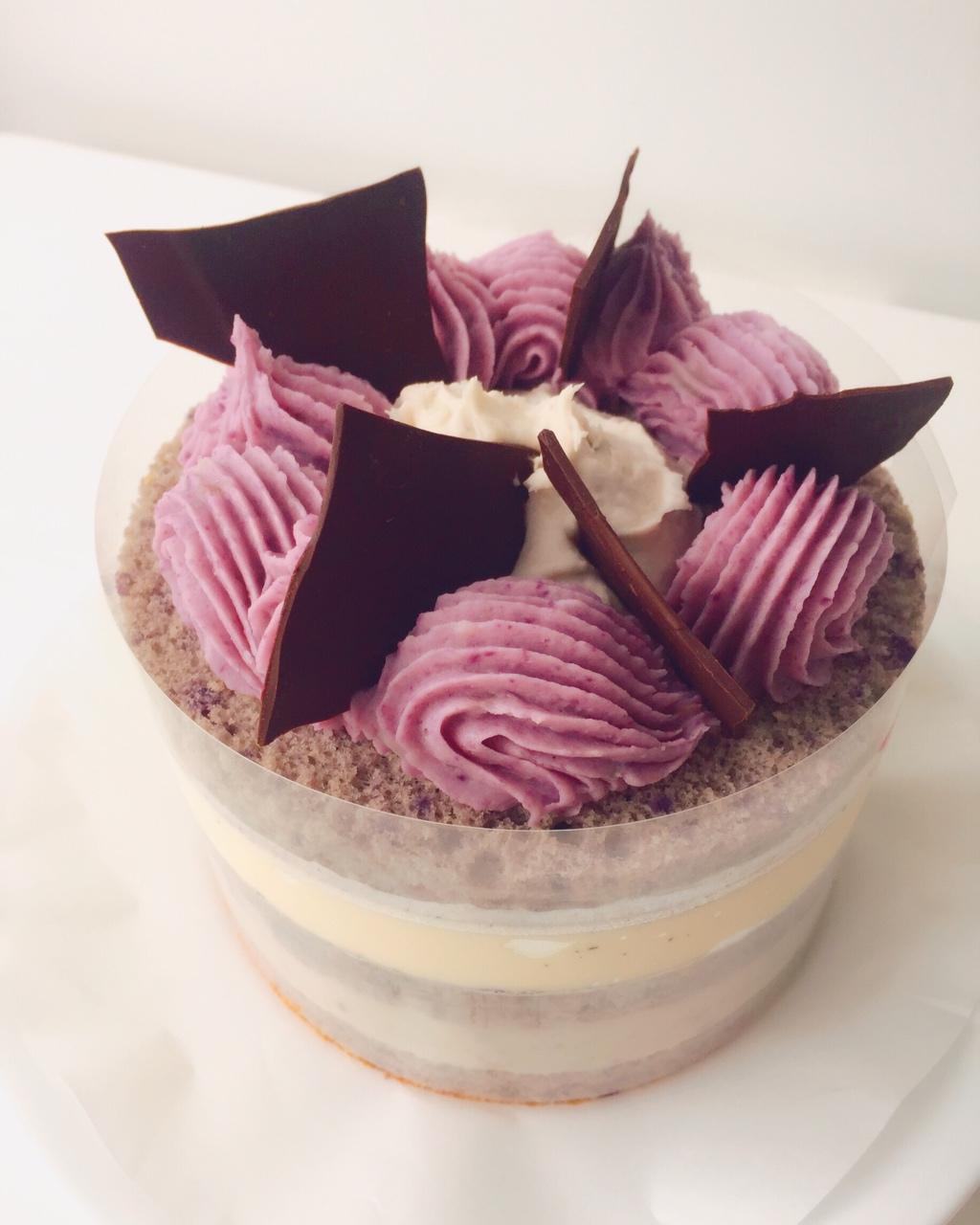 小新shirley做的芋泥牛奶布丁蛋糕