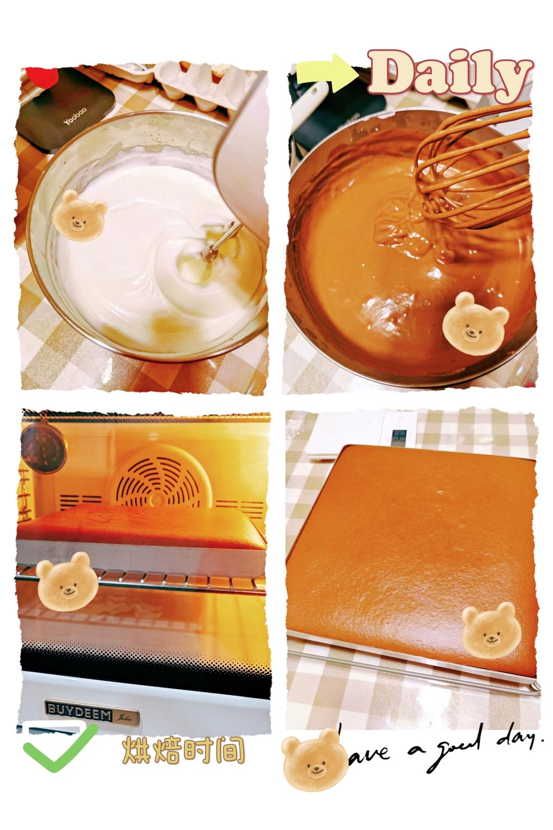 可可蛋糕卷(不消泡超浓郁巧克力口感)