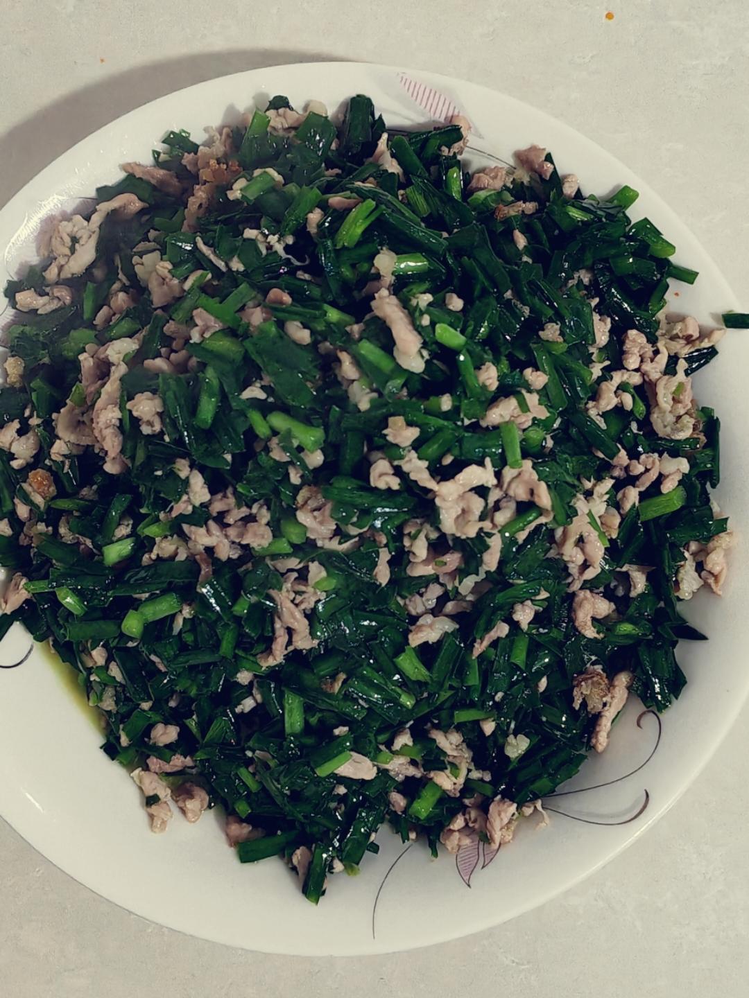 韭菜炒肉末