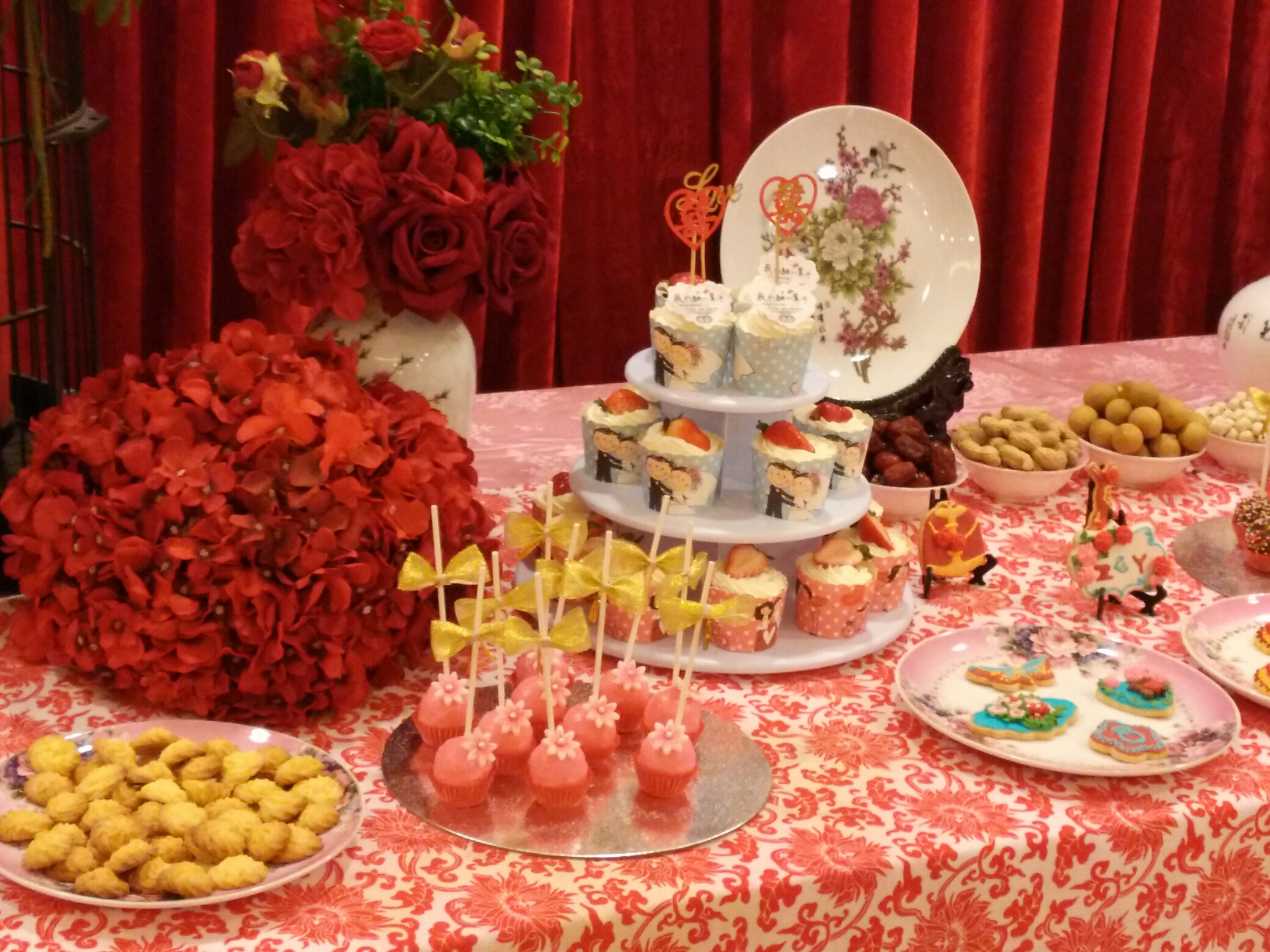 中式婚礼甜品台的做法 步骤12