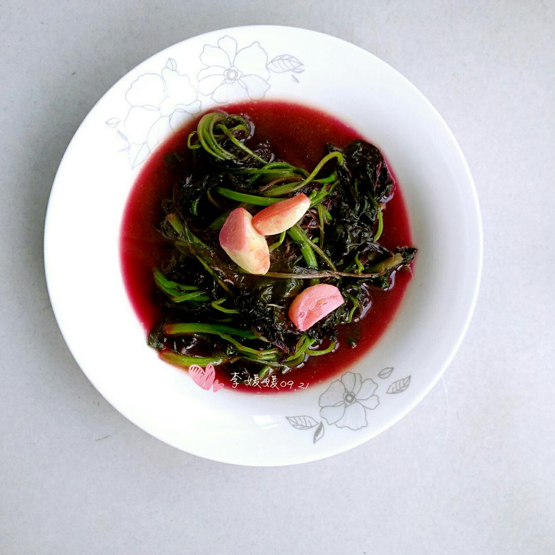 蒜茸炒红苋菜