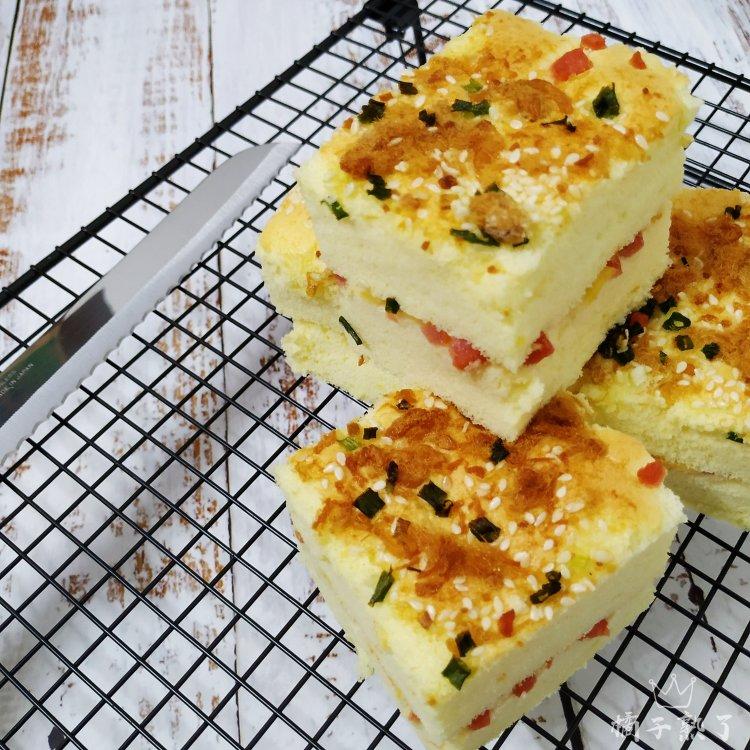 芝麻香葱肉松蛋糕（咸味）