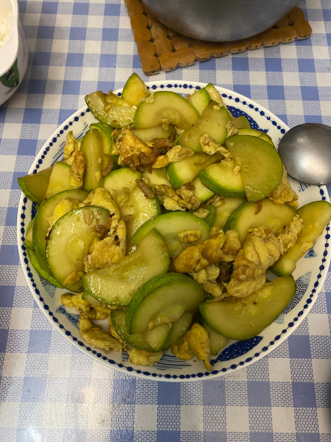 鸡蛋海米炒西葫芦 Dried Shrimp with Zucchini