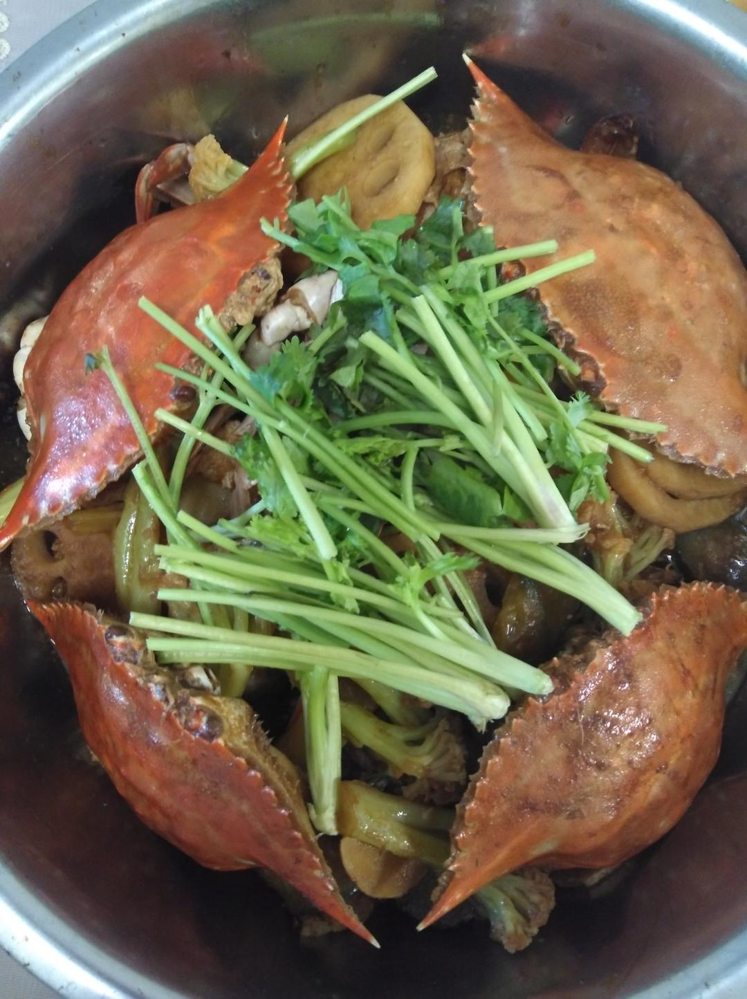 手机用户7628_bn0x做的干锅梭子蟹