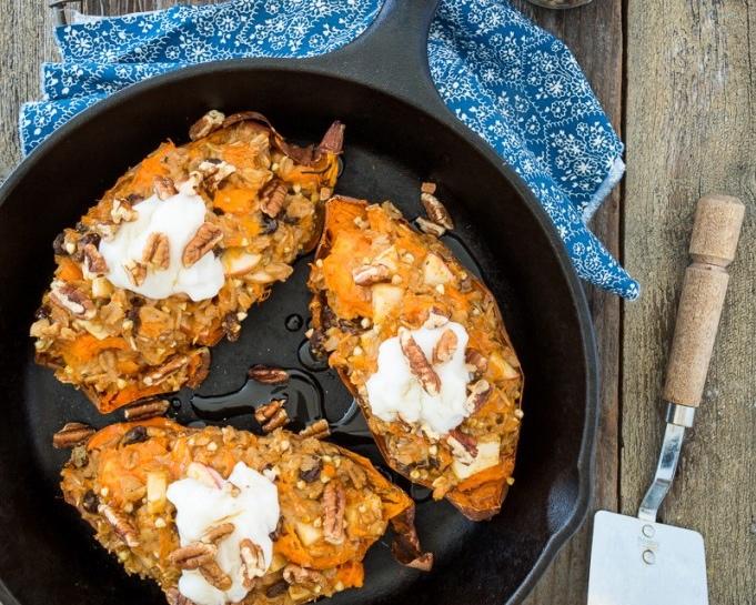 Twice-Baked, Oatmeal Stuffed Sweet Potatoes的做法