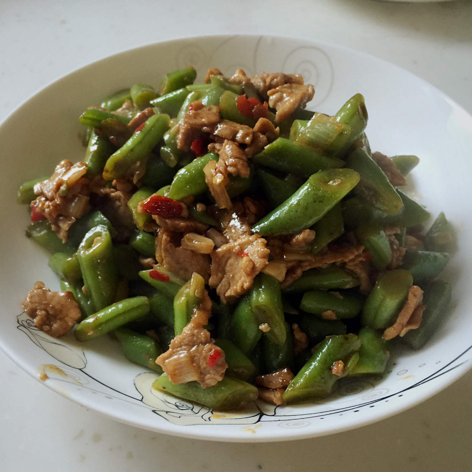 豆角炒肉