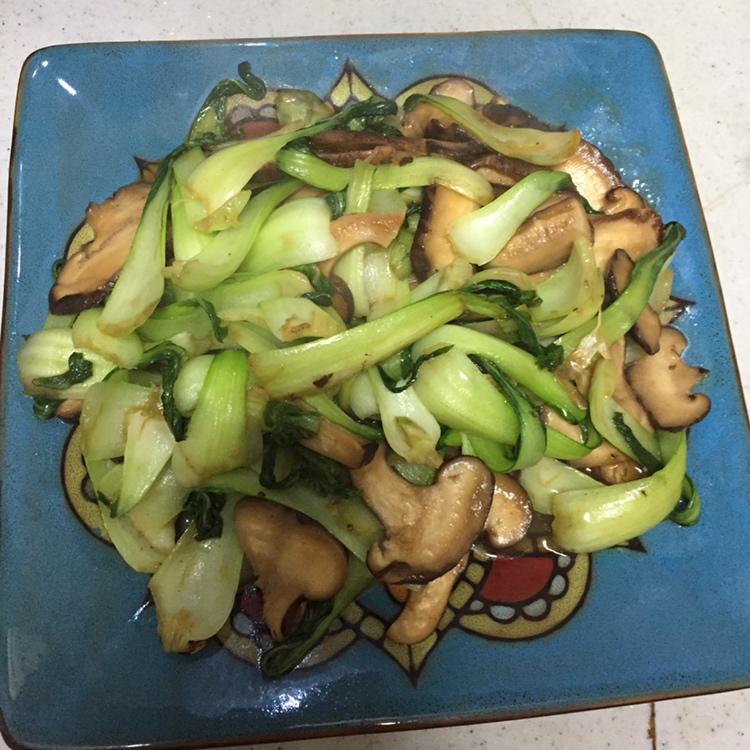 蚝油香菇炒油菜