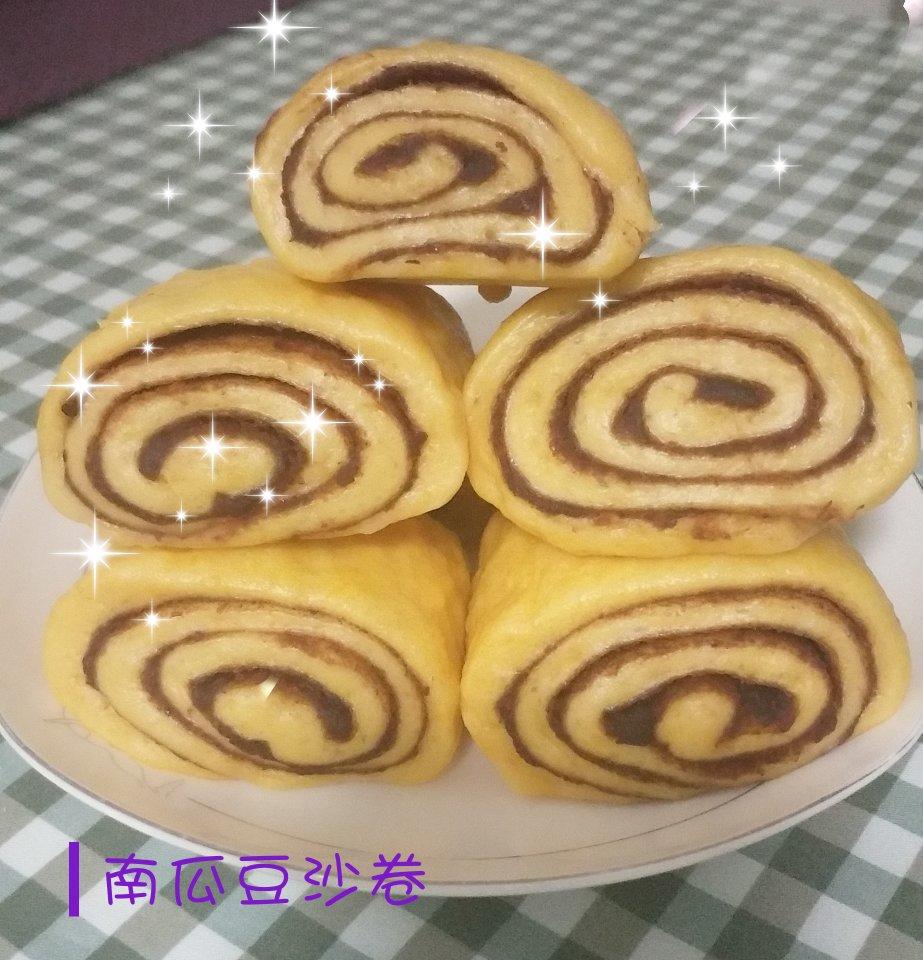 南瓜豆沙卷
