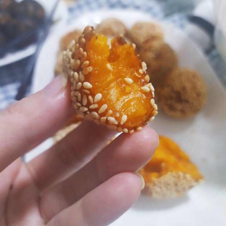 “南瓜芝麻球”聚餐必做小点心