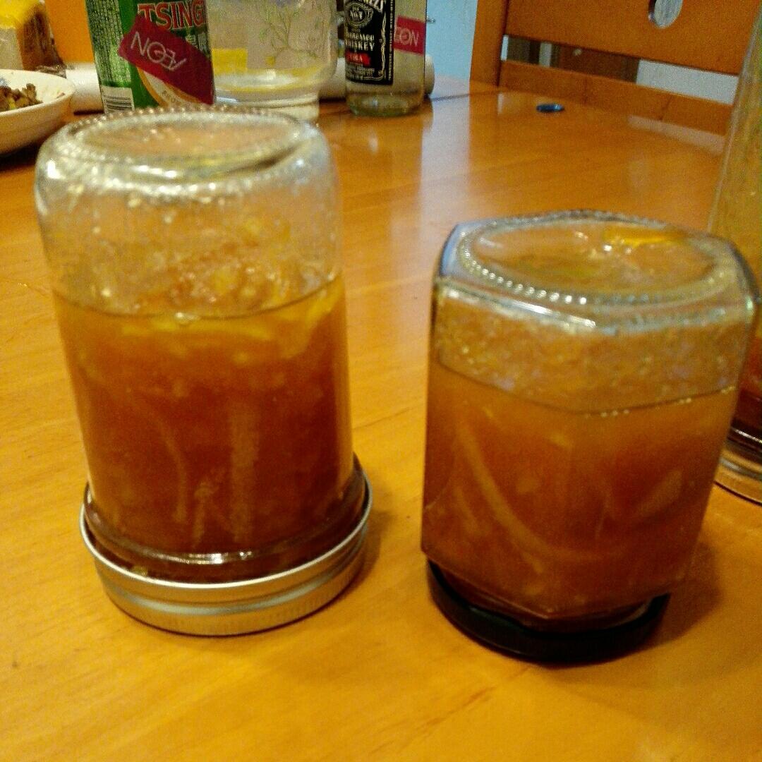 姜汁丁香蜂蜜香橙柠檬酱
（内附苹果果胶做法）