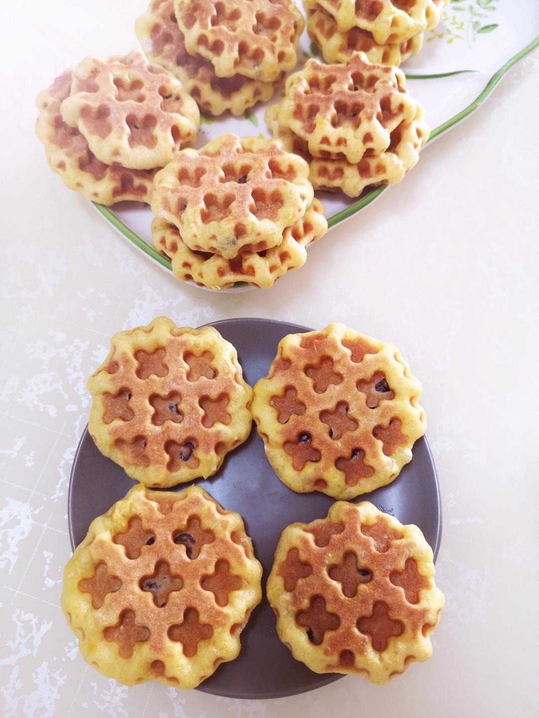 南瓜蜜豆华夫饼