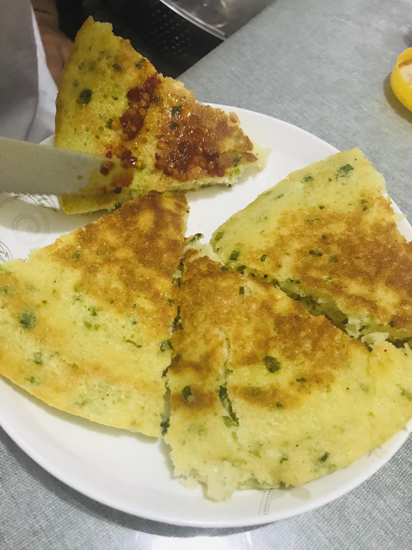 手不沾面做发面大饼