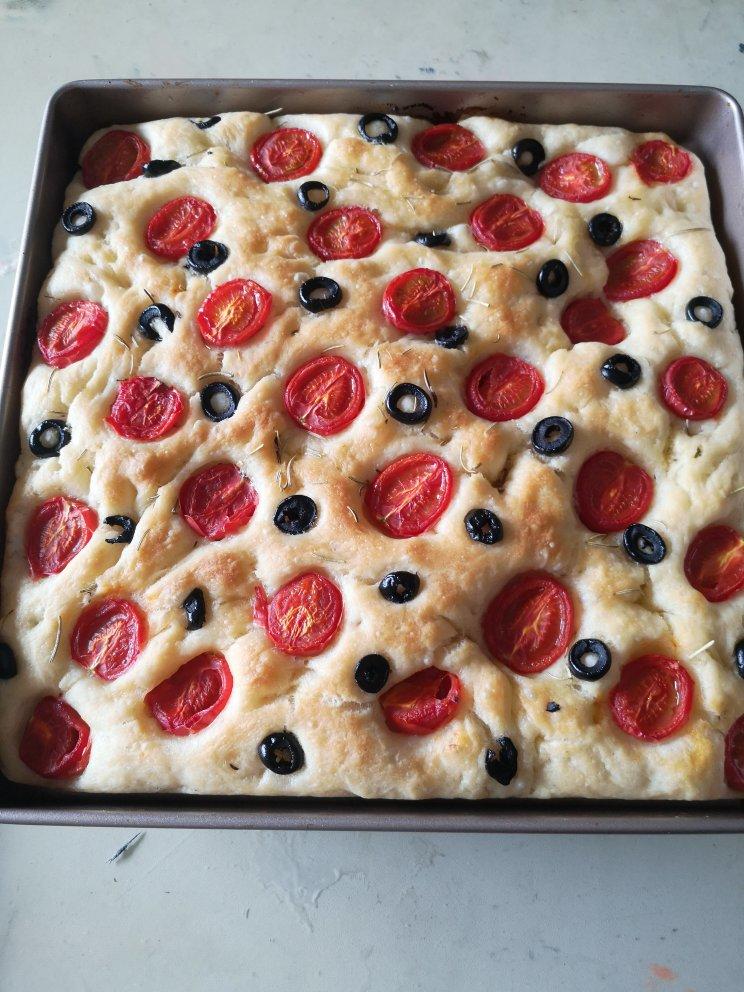 油画一般的意大利Focaccia佛卡夏面包