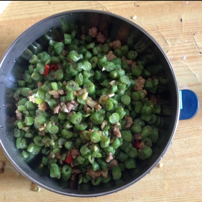 肉沫豆角下饭菜