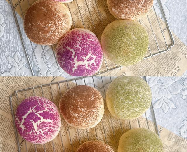 虎皮裂纹炼乳包的做法