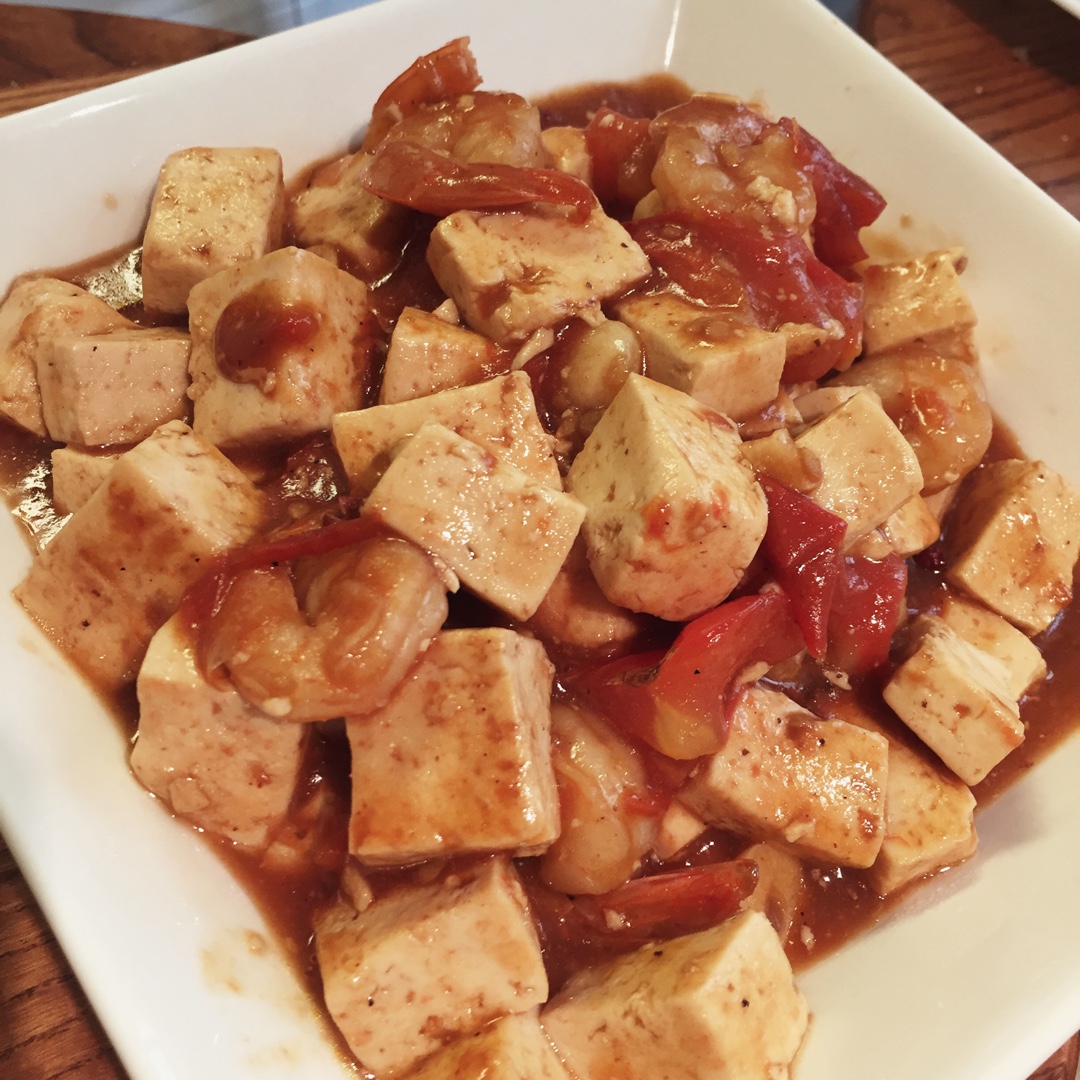 茄汁虾仁豆腐