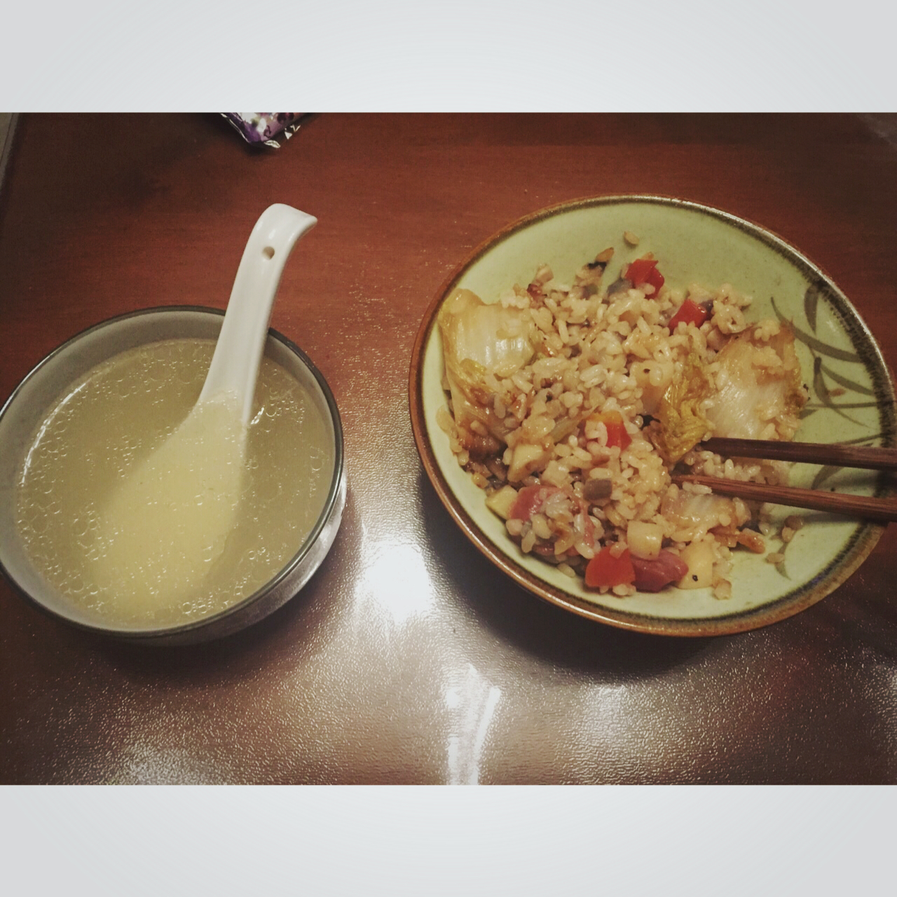 香菇土豆腊肠焖饭