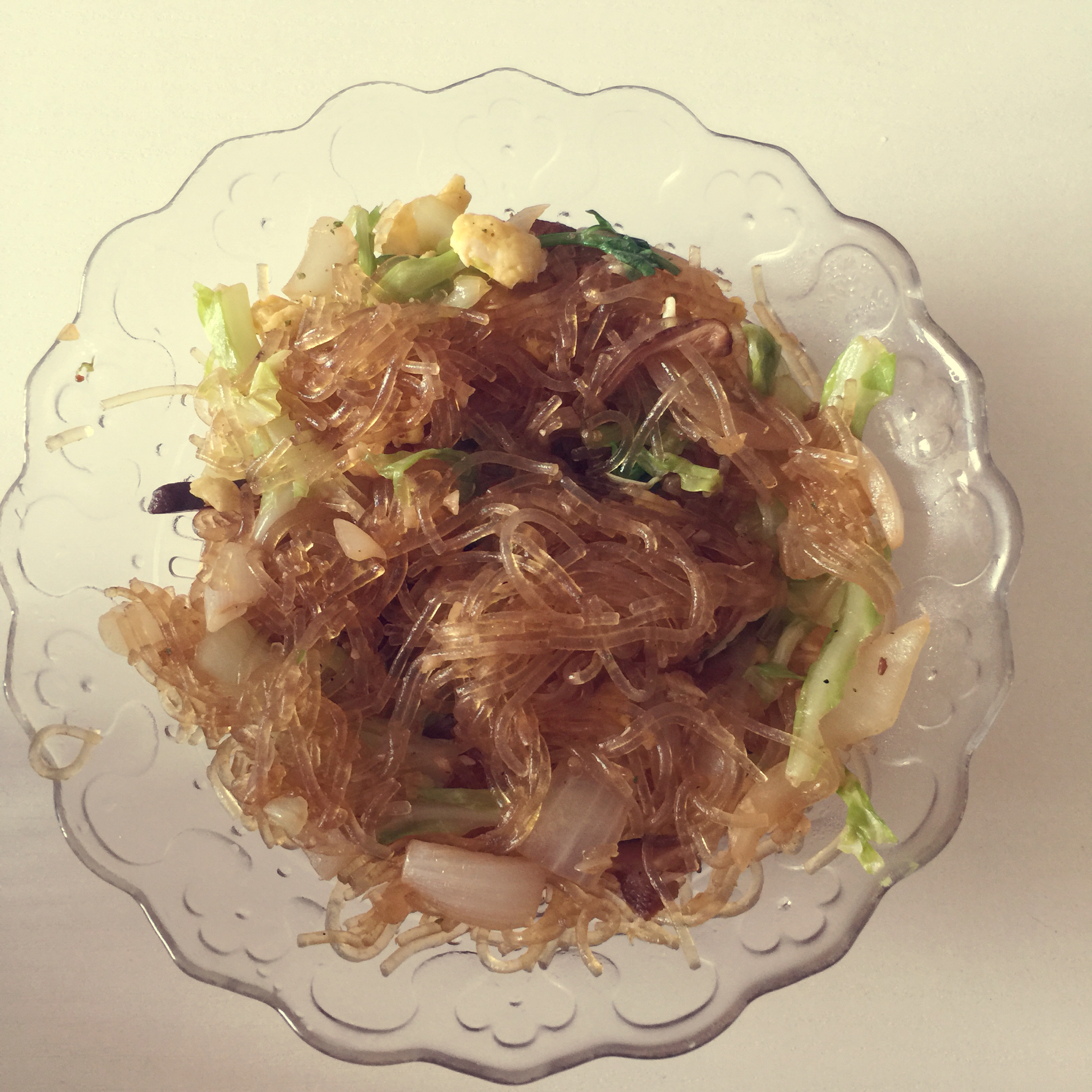 包菜粉丝炒鸡蛋
