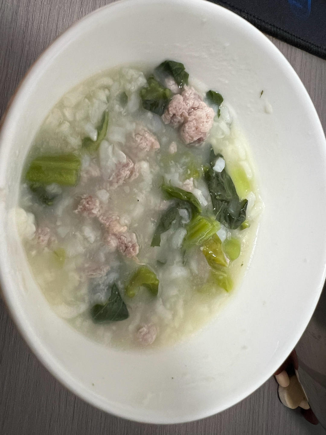 春菜肉末生滚粥
