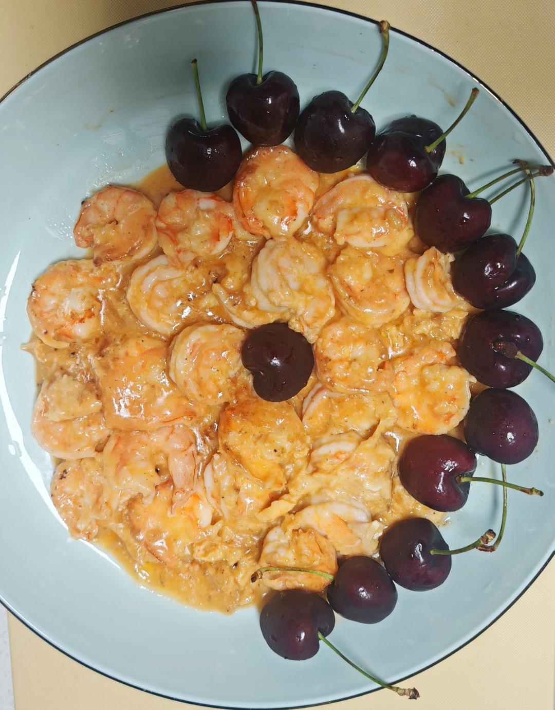 半壁江山———芥末千岛酱黑虎虾