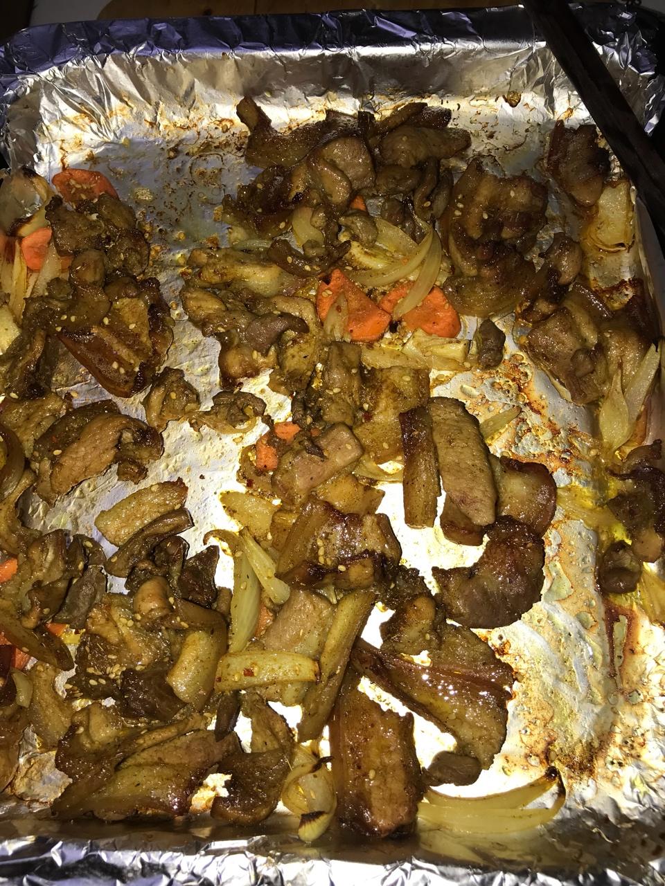 烤箱版土豆烤五花肉