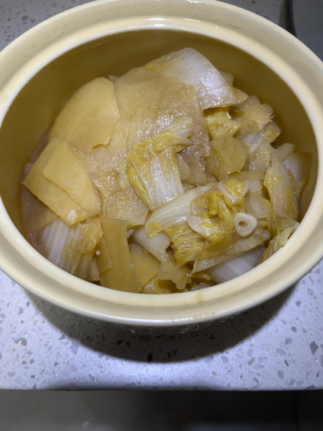 超简单的娃娃菜土豆片