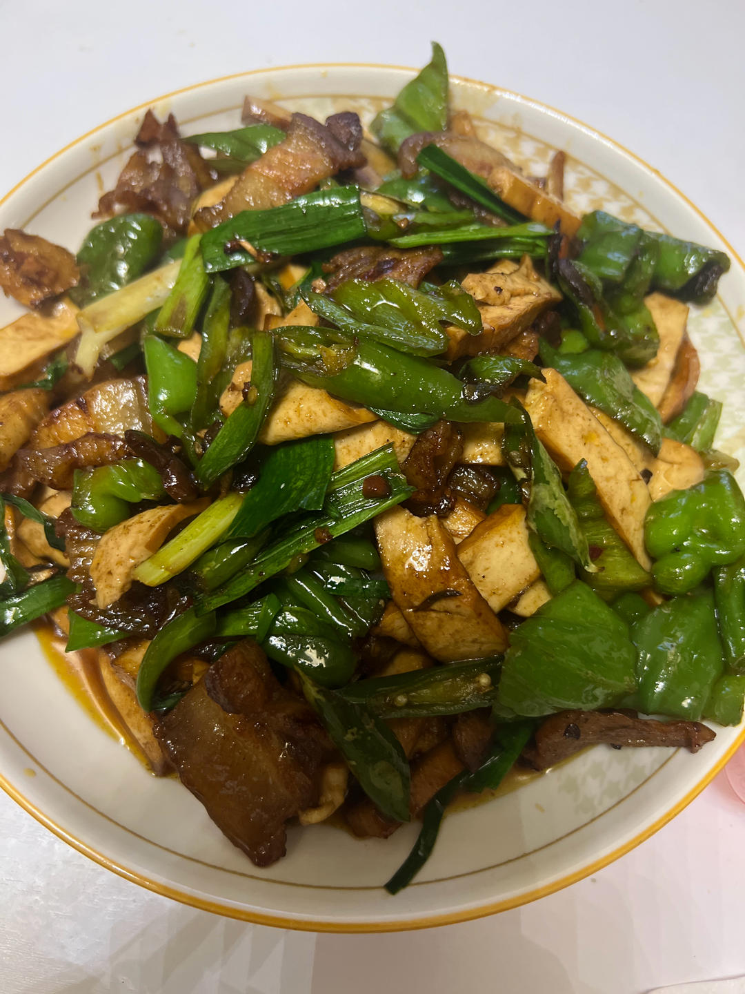 五花肉炒豆干