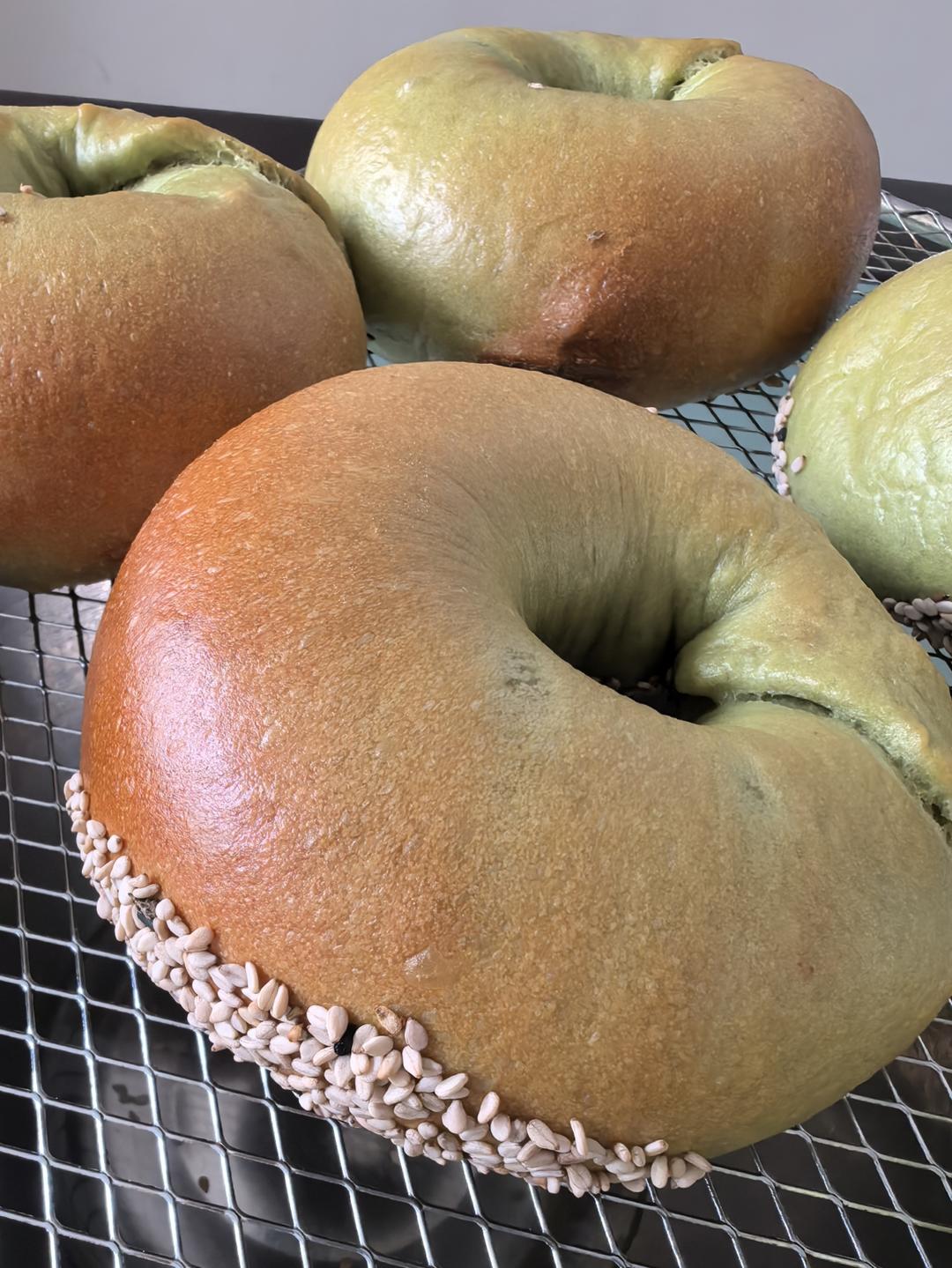 香迷糊了❗开心果奶盐贝果