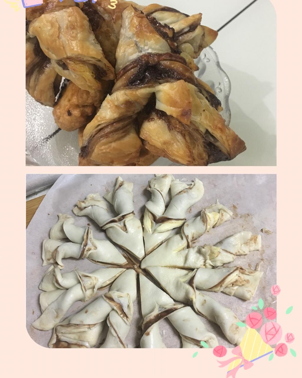 快手抓饼【飞机式巧克力酥饼】