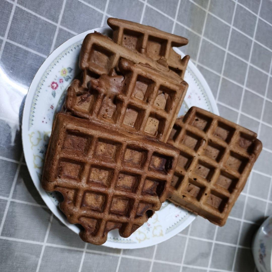 可可糯米华夫饼