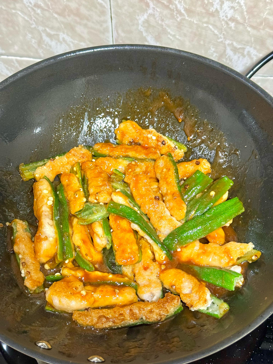 🔥怎么能这么下饭🍚⁉️秋葵酿虾滑