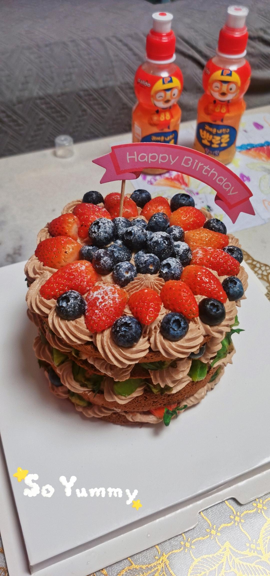 巧克力香缇奶油裸蛋糕