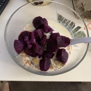 无油紫薯燕麦饼（减脂美食）的做法 步骤3