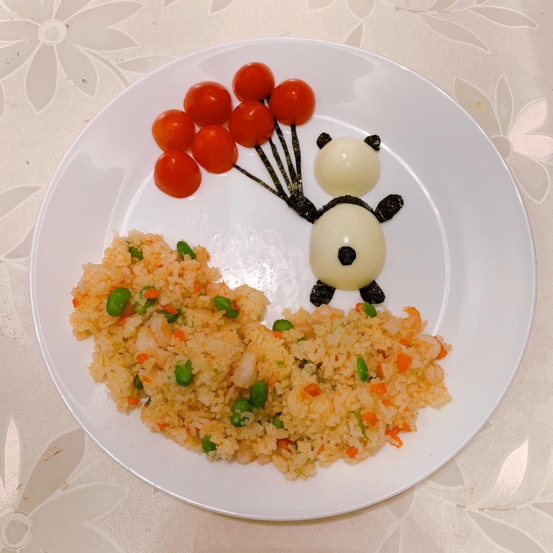 创意儿童早餐炒饭拼盘