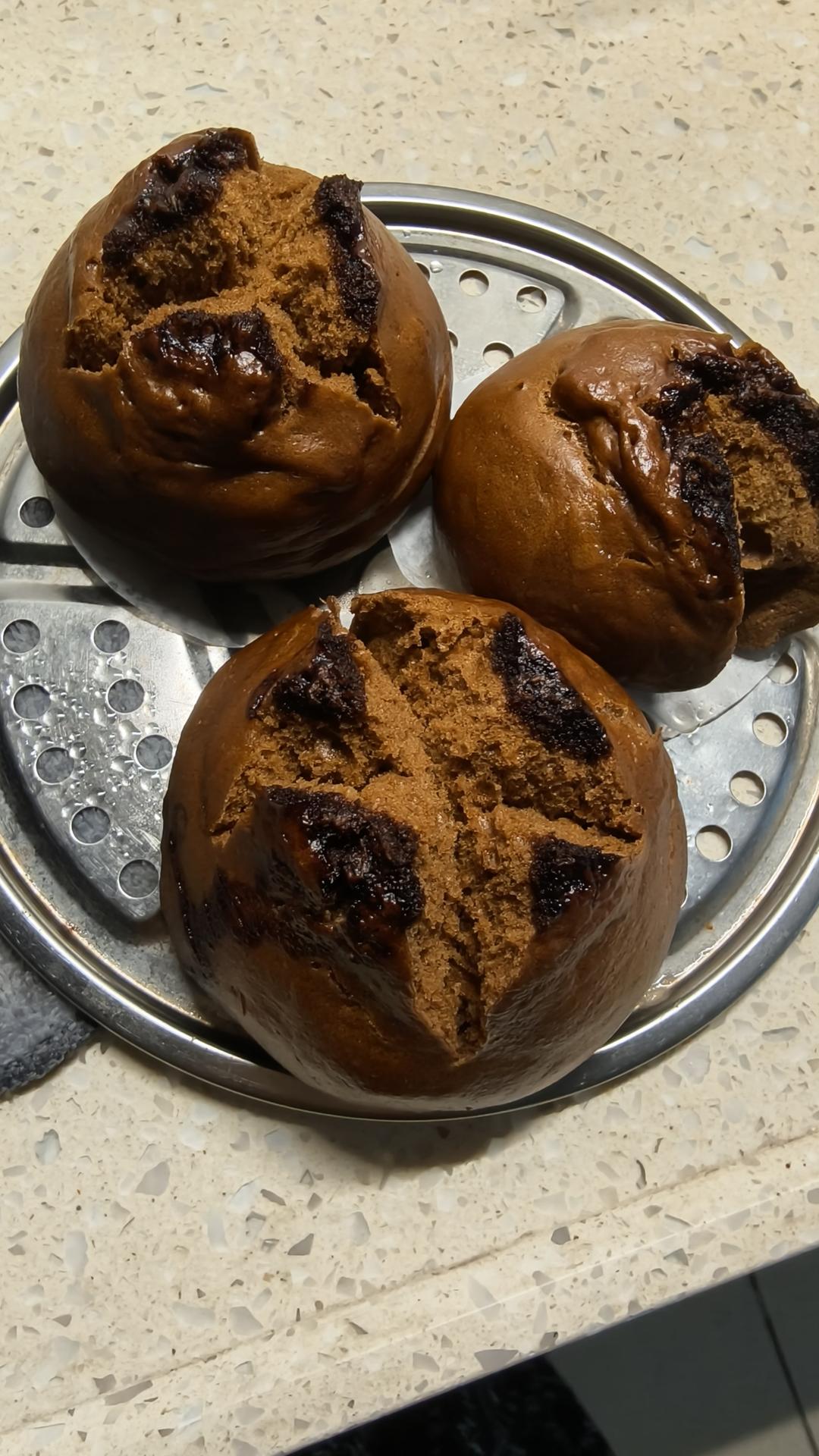 红糖开花馒头（无泡打粉）普通中筋面粉，低甜度有嚼劲