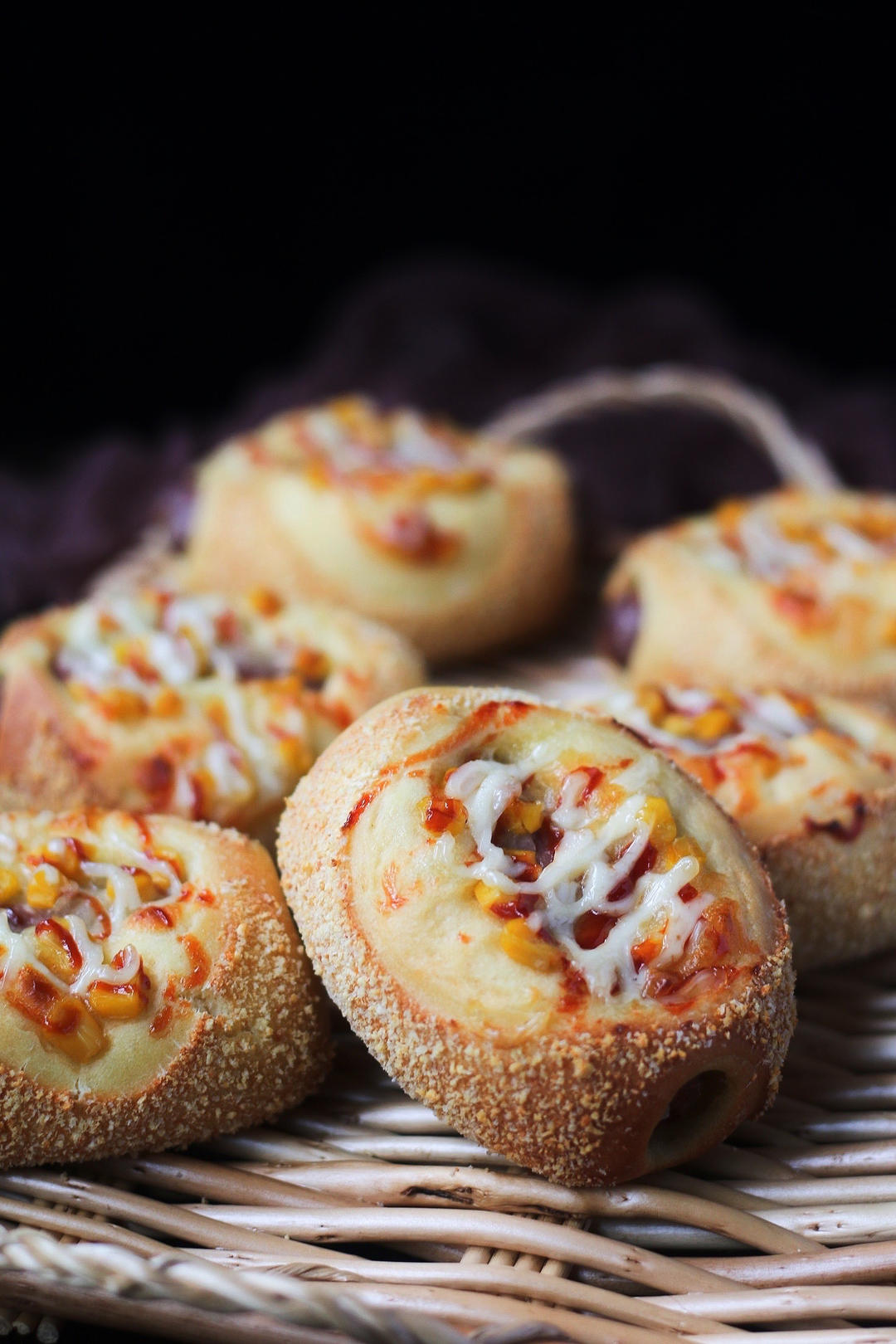 玉米芝士肠仔包