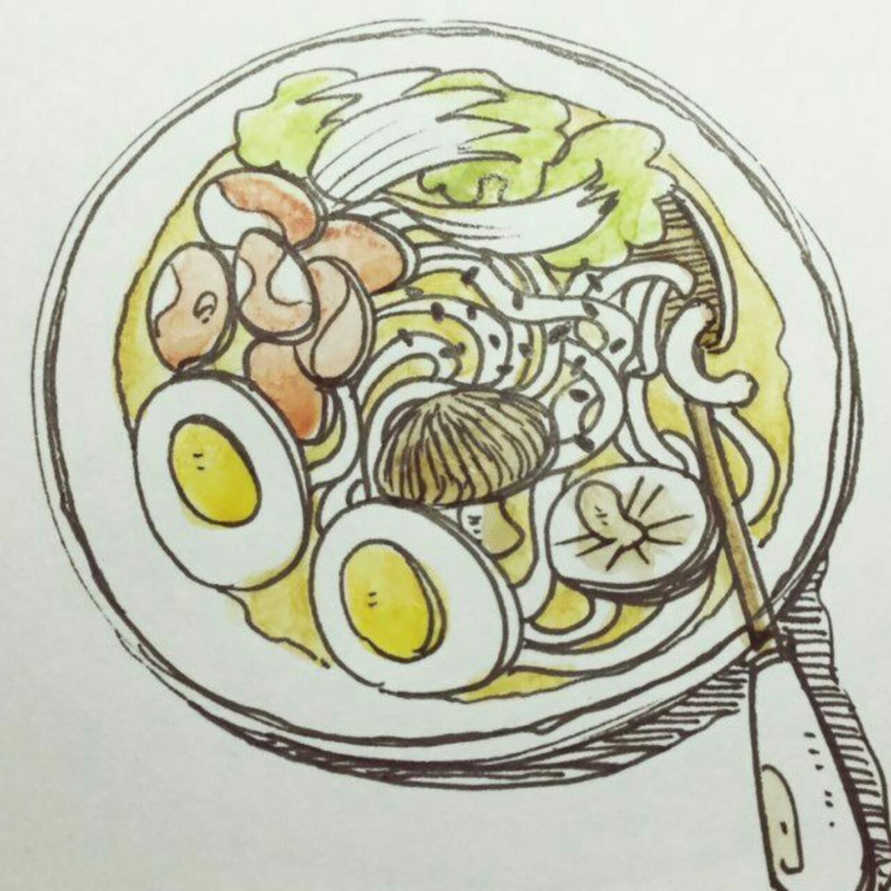 香菇白菜腊肠汤面的做法