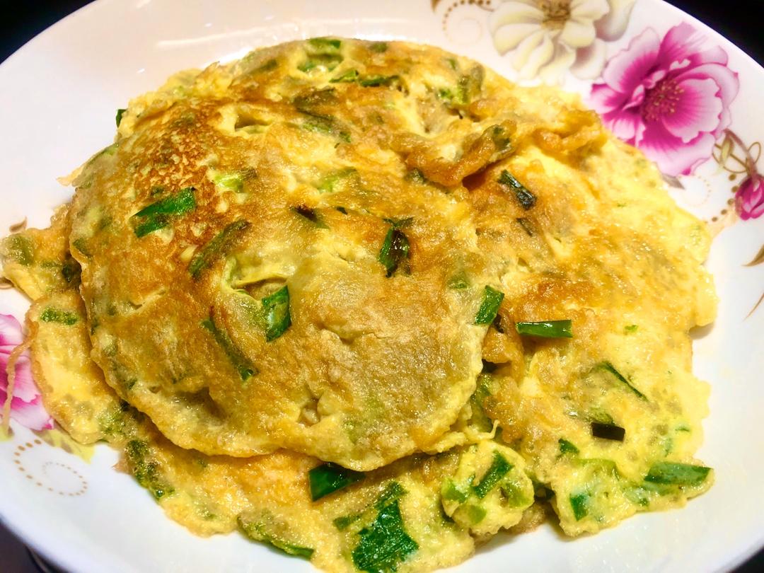 海胆韭菜煎饼