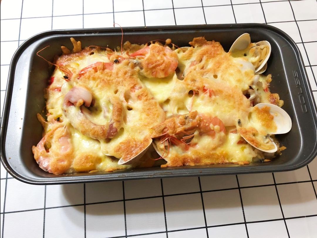 #视频#德普烤箱食谱：海鲜焗饭