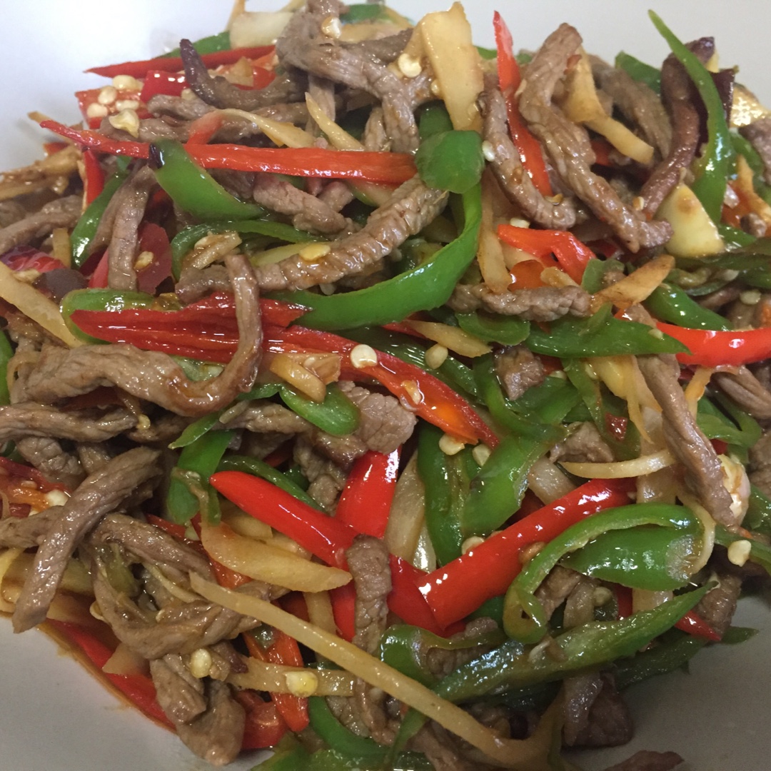 双椒子姜牛肉丝