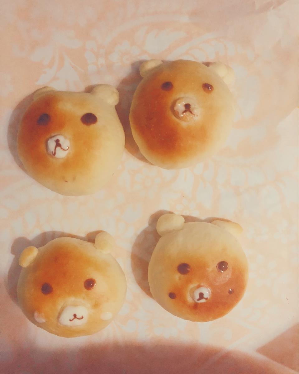 小熊豆沙面包