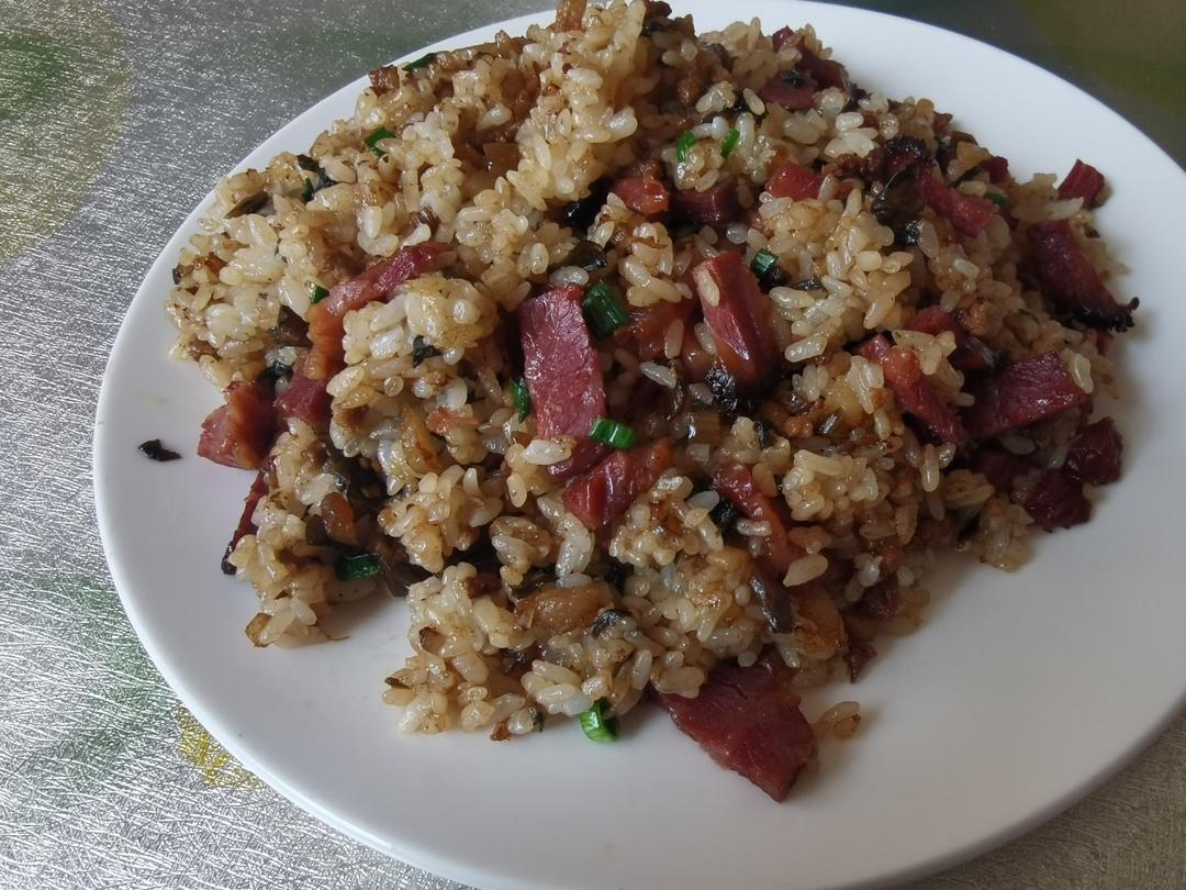 牛肉雪菜肉丝炒饭