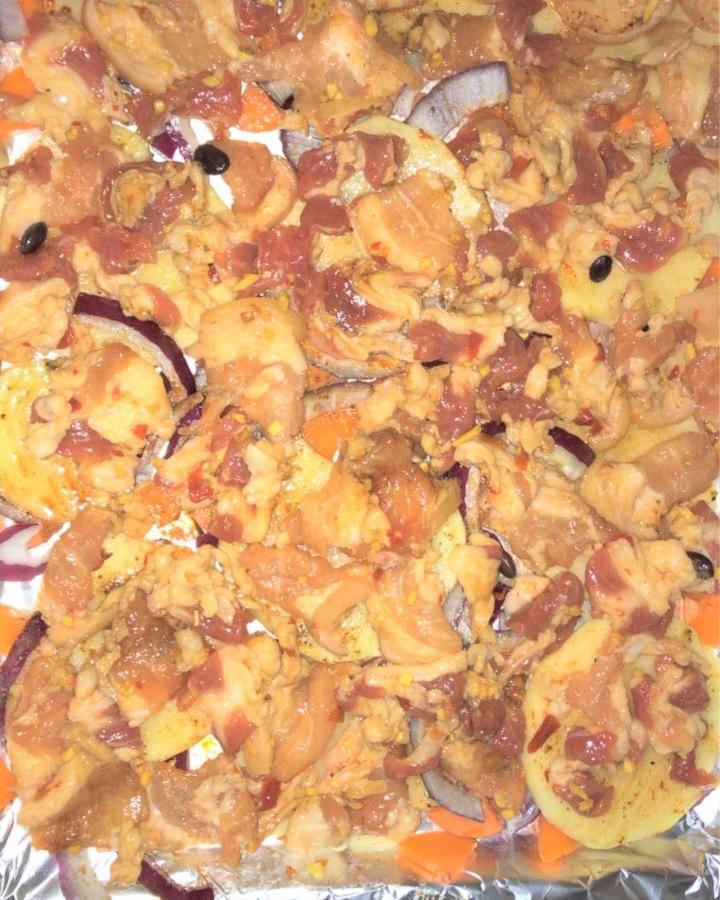 烤箱版土豆烤五花肉