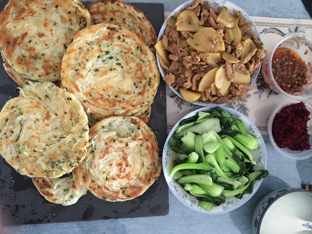 葱花手抓饼