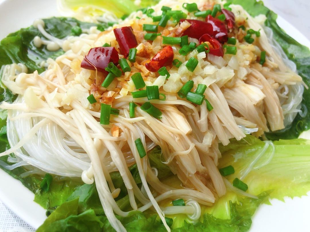 蒜蓉蒸金针菇粉丝（小心上瘾）