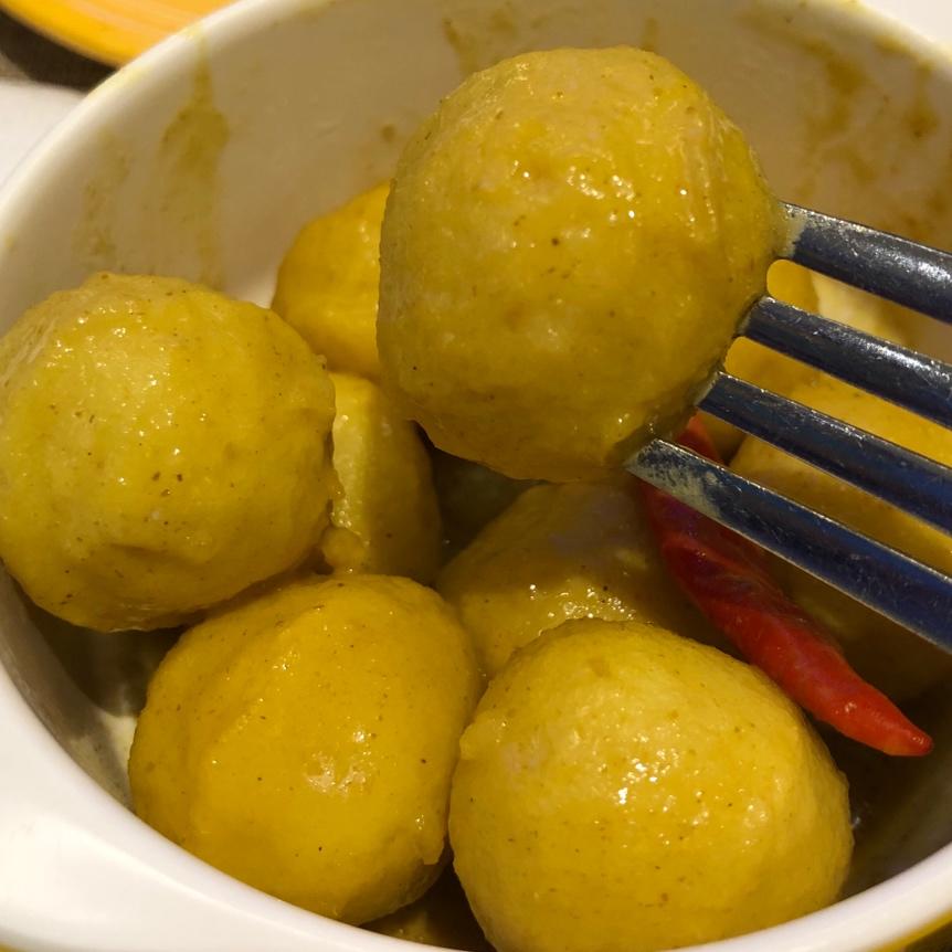 咖喱鱼蛋（咖喱肉丸）简单易做